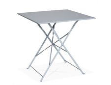 Table pliante de terrasse - L60 x H71 x P60 cm - Gris