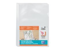 Oxford - 10 Pochettes coin - A4 - pour 25 feuilles - 15/100 - incolore