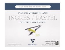 Clairefontaine Ingres Pastel - Bloc de papier dessin - 25 feuilles 24 x 30 cm - 130 g/m²