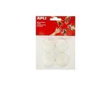Apli - 4 boules polystyrène - blanc