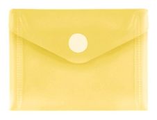 FolderSys - Pochette velcro - pour A7 - pour 50 feuilles - jaune transparent