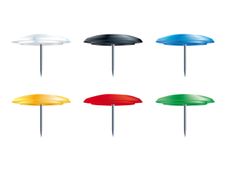 Exacompta - 40 Punaises - couleurs opaques assorties