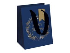 Clairefontaine - Sac cadeau - 12,7 cm x 9 cm x 20,3 cm - nuit étoilée bleu/or