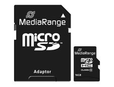MediaRange - carte mémoire 16 Go - Class 10 - micro SDHC
