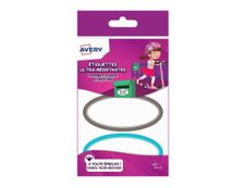 Avery - 15 Étiquettes ultra résistantes couleurs assorties - 41 x 89 mm