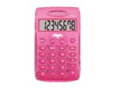 Carpentras Sign - Calculatrice de poche rose - 8 chiffres - solaire