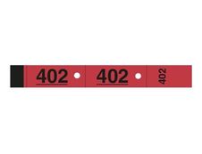 ELVE - Carnet de 50 tickets de vestiaire 3 volets - 30 x 200 mm - numéroté - rouge