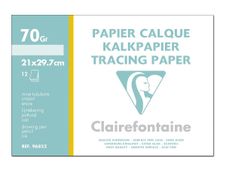 Clairefontaine Fine Arts - Pochette papier à dessin calque - 12 feuilles - A4 - 70G
