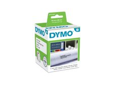 Dymo LabelWriter  - Ruban d'étiquettes auto-adhésives - 2 rouleaux de 260 étiquettes (36 x 89 mm) - fond blanc écriture noire