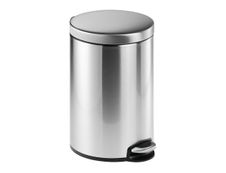 Durable - Poubelle à pédale 12L - acier inoxydable