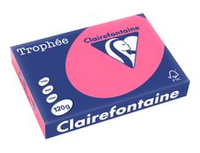 Clairefontaine Trophée - Papier couleur - A4 (210 x 297 mm) - 120 g/m² - 250 feuilles - rose fuchsia