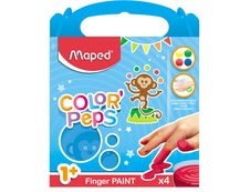 Maped Color'Peps - 4 pots peinture - au doigt - 80gr