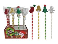 Oberthur Noël - Crayon embout gomme avec paillettes