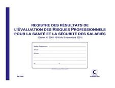 ELVE - Registre des résultats d'évaluation des risques professionnels - A4