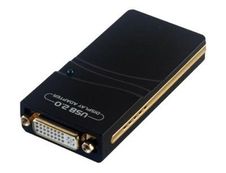 MCL Samar - convertisseur USB 2.0 vers DVI-I avec adaptateur HDMI et VGA 1920x1200