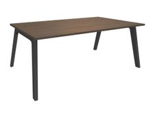 Bureau STEELY Manager - L180 x P100 x H72,5 cm - Pieds carbone - plateau imitation noyer