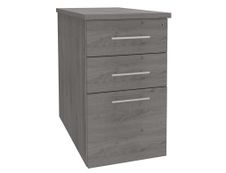Caisson bout de bureau EXPRIM/URBAN/LOFTER - L47 x P80 cm - imitation chêne gris