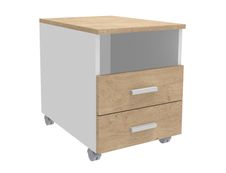 Caisson mobile INEO JET UP Bureau Vallée - L43xH56xP60 cm - 3 Tiroirs dont 1 personnalisable obligatoire - façade imitation chêne clair