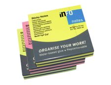 Global Distribution - Pack de 6 Blocs - Notes adhésives 80 feuilles - 75 x 75 mm - couleurs assorties
