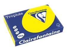 Clairefontaine Trophée - Papier couleur - A4 (210 x 297 mm) - 120 g/m² - 250 feuilles - jaune soleil