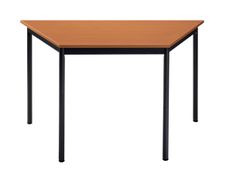Table modulaire trapezoïdale - L120 x H60 x P60 cm - imitation merisier