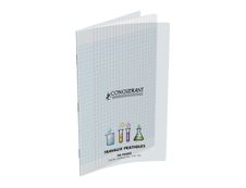 Conquérant Classique - Cahier polypro de travaux pratiques (TP) - A4 (21x29,7 cm) - 96 pages - grands carreaux (Seyes)/uni - transparent