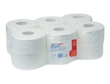 Techline Mini Jumbo - Papier toilette - 12 rouleaux 2 plis