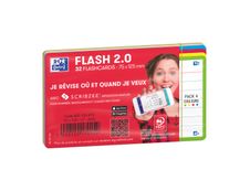 Oxford FLASH 2.0 Starter Pack - Pack de 32 cartes - A7 - ligné - couleurs assorties