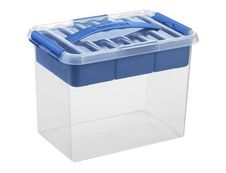Sunware Q-line - boîte d'archive - 9 litres - bleu, transparent