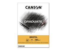 Canson Graduate - Bloc dessin Bristol - 20 feuilles - A4 - 180 gr
