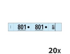 Exacompta - 20 Carnets de 50 tickets de vestiaire 3 volets - 30 x 200 mm - numéroté - bleu