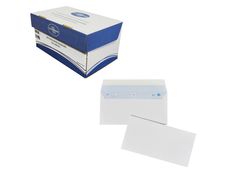 La Couronne - 200 Enveloppes DL 110 x 220 mm - 90 gr - sans fenêtre - blanc - bande auto-adhésive