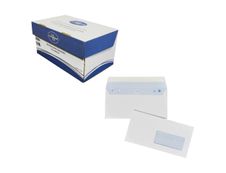 La Couronne - 200 Enveloppes DL 110 x 220 mm - 100 gr - blanc - fenêtre 35x100 mm - bande auto-adhésive