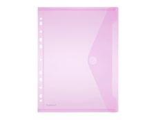 FolderSys - valisette - A4 - pour 20 feuilles - rouge, transparent