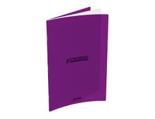 Conquérant Classique - Cahier polypro - 24 x 32 cm - 96 pages - grands carreaux (seyès) - violet