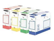 Bankers Box Heavy Duty A4+ - 8 boîtes archives - dos 10 cm - couleurs assorties - Fellowes