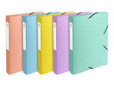 Exacompta Aquarel - Boîte de classement (livrée à plat) - dos 40 mm - disponible dans différentes couleurs pastels