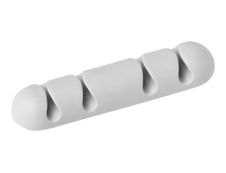 DURABLE CAVOLINE CLIP 1 - boite de 2 clips adhésif pour 4 câbles jusqu'à 5mm de diamètre - gris