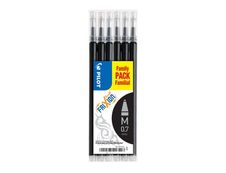 Pilot Frixion Ball - 6 Recharges pour rollers effaçables - 0,7 mm - noir