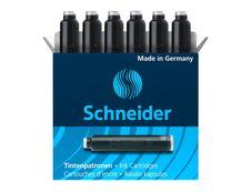 Schneider - 6 Cartouches d'encre pastel - noir