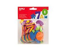 APLI kids - Forme à décorer - 120 mousses - chiffres - bleu, jaune, rouge, vert, orange