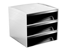 CEP MyCube Classic - Module de classement 3 tiroirs - noir/blanc