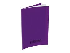 CONQUERANT Classique - Cahier polypro - 17 x 22 cm - 96 pages - Grands carreaux - violet