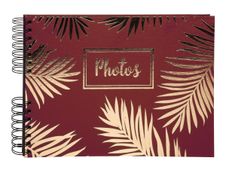 Exacompta Palma - Album photos à spirales 32 x 22 cm - 50 pages noires - rouge
