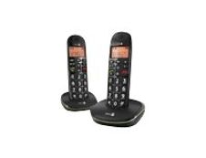 Doro PhoneEasy 100W Duo - téléphone sans fil + combiné supplémentaire - noir