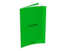 Conquérant Classique - Cahier polypro - 24 x 32 cm - 96 pages - grands carreaux (seyès) - vert