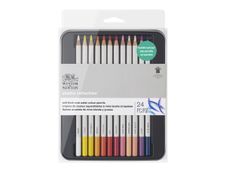 Winsor & Newton Studio Collection - 24 Crayons de couleur - boîte en métal - couleurs assorties
