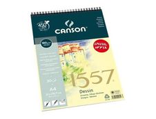 Canson 1557 - Bloc dessin - 30 feuilles - A4 - 180 gr - blanc