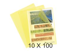 Exacompta - 10 Packs de 100 Pochettes coin grainées - A4 - 12/100 - jaune