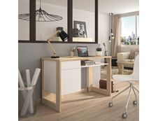 Bureau Morzine 120 cm - chêne sonoma et blanc